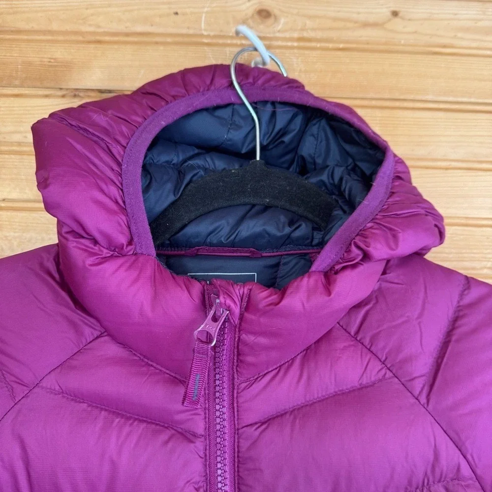 L.L. Bean Coat Puffer Down Hood Purple Girls' Sz 8 Winter Kids Snow Sustainable